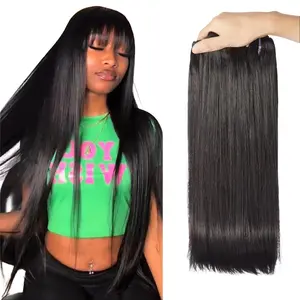 [Wequeen] Work-Ready Sleek 30 Inch Straight Hair Bundles 10A Grade Brazilian 12-36 Inch 100% Human Hair Natural Color Quick Weave Sew in/Glue in Valentine Gifts