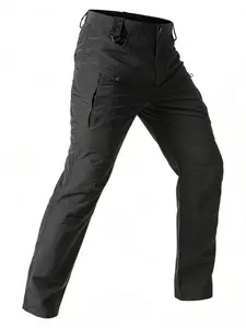 Men's Solid Color Casual Pants, Daily Wear Jogger Pants, Perfect All-Season Street Style, Essential Tactical Workwear Long Pants, Casual Street Trousers