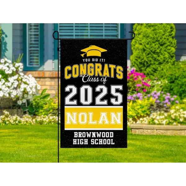 Custom Graduation Flag, Graduation Garden Flag, Graduate Yard Sign, Class of 2025
