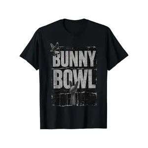Funny 2026 Bunny Bowl Halftime Show T-Shirt for Men & Women - 100% Cotton Casual Short Sleeve Tee with Bowl Graphic