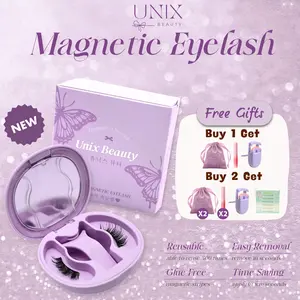 Unix Beauty Soft Magnetic Eyelashes All-in-One Box Lightweight Reusable No-Glue Water-proof Make-up Cosmetic