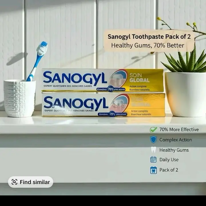 SANOGYL Global Care Oral Care Toothpaste Multi-Pack Pack of 2 Daily Healthy Gums Expert 70% Better Action Complex Formula