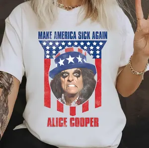 Make America Sick Again Vintage Alice Cooper Shirt, Retro 70s Rock Shirt, The Revenge Of Alice Cooper Tour T-Shirt, Rock Road Trip Top