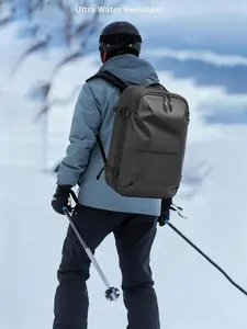 Men's Business Large Capacity Anti-theft Backpack, Vacuum Compression Plain Color Backpack, Expanded Hiking Backpack, Travel Backpack