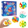 Kiditos Suction Cup Spinner Toys, 4 Pack Sensory Fidget Toys for Toddlers, Kids & Adults, Screen-Free Stick and Spin Toy for Window, Table, Car Rides, Travel, Office Desk, Party Play