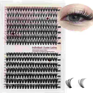 Diy Natural 3D False Eyelashes Thick And Fluffy Cluster Lashes Russian Strip Lashes Extension 7 Kinds  of length mixed