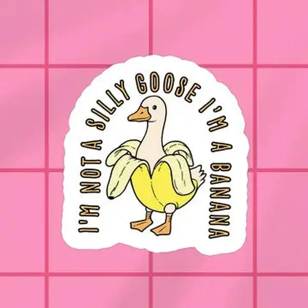 Banana Goose Vinyl Sticker