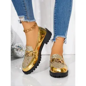 Fashion Women's Thick Sole Loafers, Trendy Aesthetic Design, Comfortable Casual Shoes for Daily Wear & Outdoor Activities(Sheets)