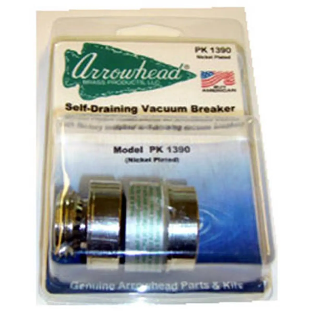 Arrowhead Self-Draining Red Brass Thread Vacuum Breaker (PK1380) - 0.31 lbs, 1.87x1.5x5.5 in, Clam Shell Pack, for Valves