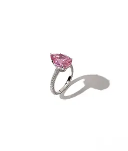 Pink Royal Teardrop Ring - Women's Fashion Accessory