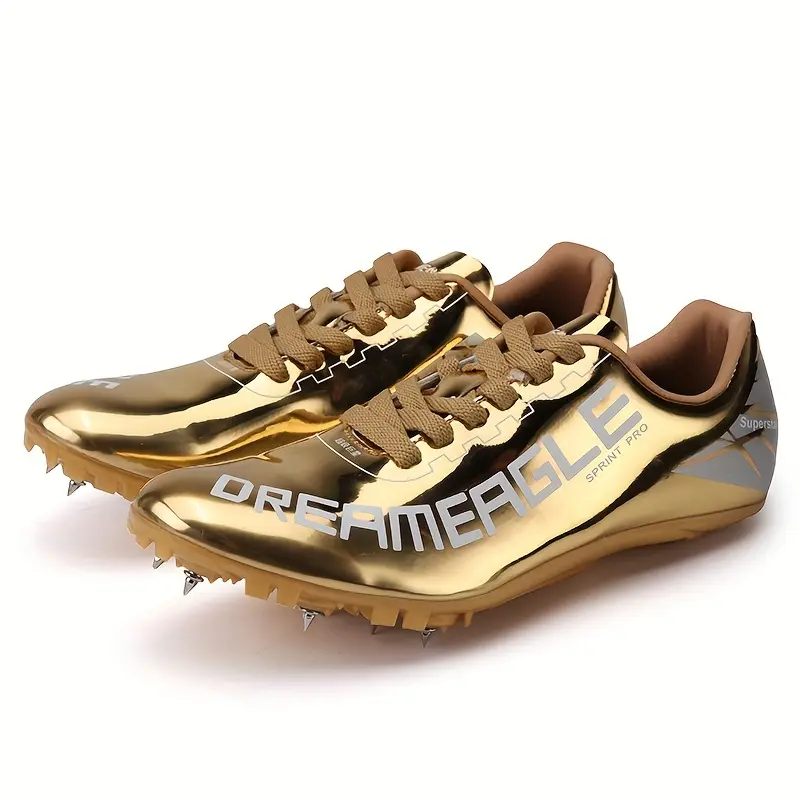 Unisex Professional Track & Field Spikes, Solid Color PU Athletic Footwear with a TPU Spike Hold & EVA Soft Step for All-Season Training, Racing & Jumping