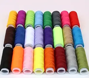 5pcs Random Color Home Multi-color Sewing Thread Hand-stitched Sewing Thread Home Small Roll Set Multi-color Hand Stitched Polyester Thumb Hand Cross-stitch Sewing Machine Thread