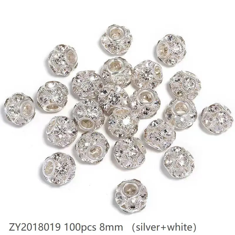 #140 (8mm 100pcs) Sliver ZY2018019