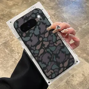 Rounded Edge Phone Case for Google Pixel 10 9 8 7 Pro A XL Camouflage Elegance Mosaic Pattern Pocket-Friendly Shockproof Liquid Silicone Protective Soft Smartphone Casing