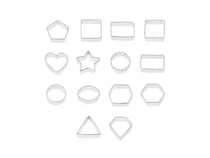 Versatile 14-Piece Cookie Cutter Kit – Durable Metal Shapes for Holiday or Everyday Baking Bakeware Utensils