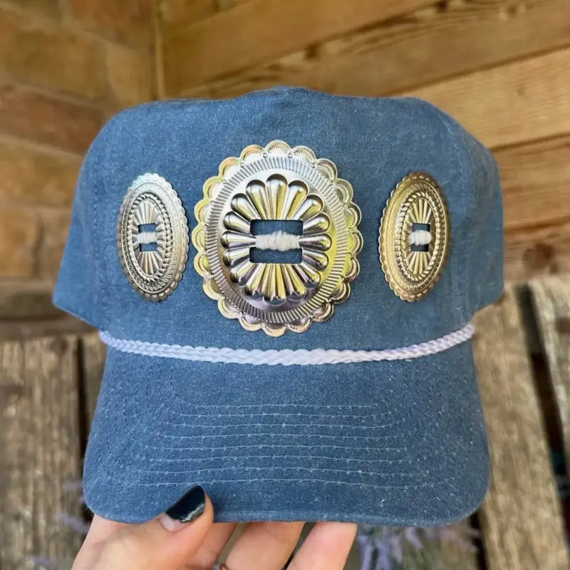 Denim/Concho Hat