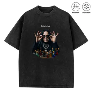 Washed T-shirt made of 100% cotton with double-sided printing Half Blood Prince Shirt, HP Hip Hop Tee, Gangsta Half Blood, Harry Meme, Dark Wizard Potions Master Shirt, Gift for Harry Fans