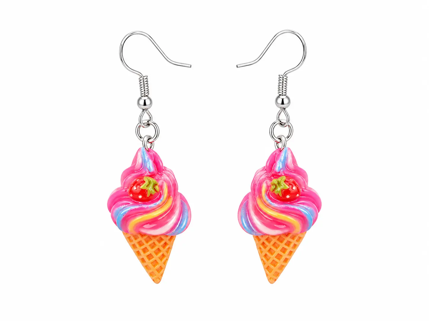 Cute Ice Cream Earrings | Colorful Sweet Treat Dangle Earrings | Diva-Davi Designs