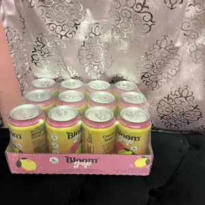 Bloom Pop Prebiotic Soda 12 Pack, 12oz Cans - New Year New Me - Prebiotic Soda for Gut Health, Low Calorie Soda, No Caffeine, Healthy Soft Drink Alternative