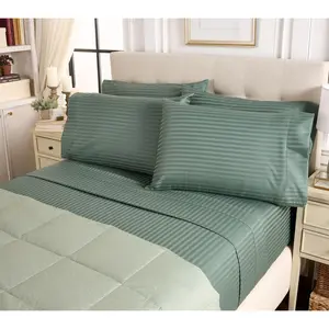 Northern Nights Wrinkle Defense Dobby Stripe Sheet Set w/ Extra Cases