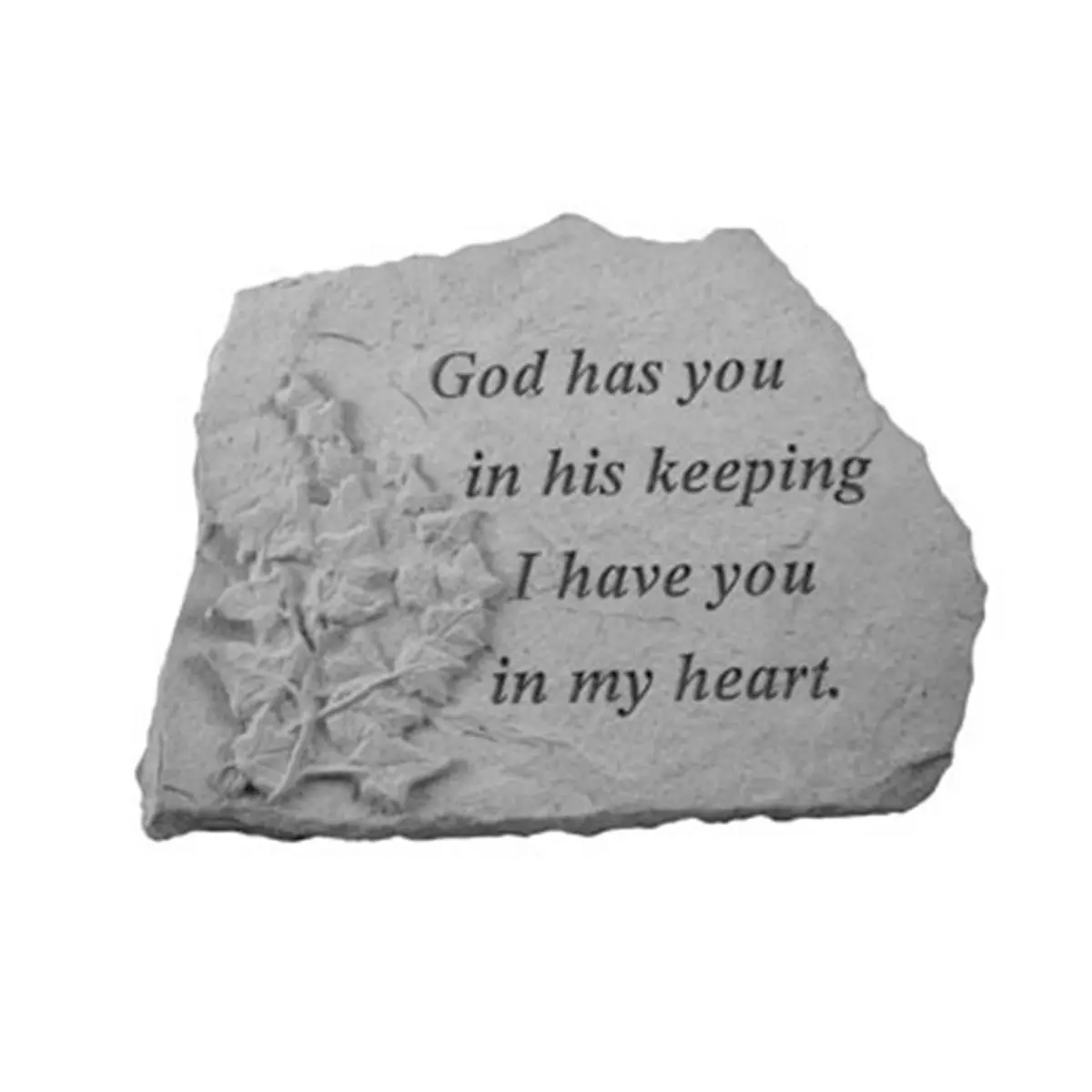 Kay Berry 07006 God Has You Inscription Memorial Stone - Ivory, Outdoor Cast Stone, Wall Mount, Weatherproof Garden Decor