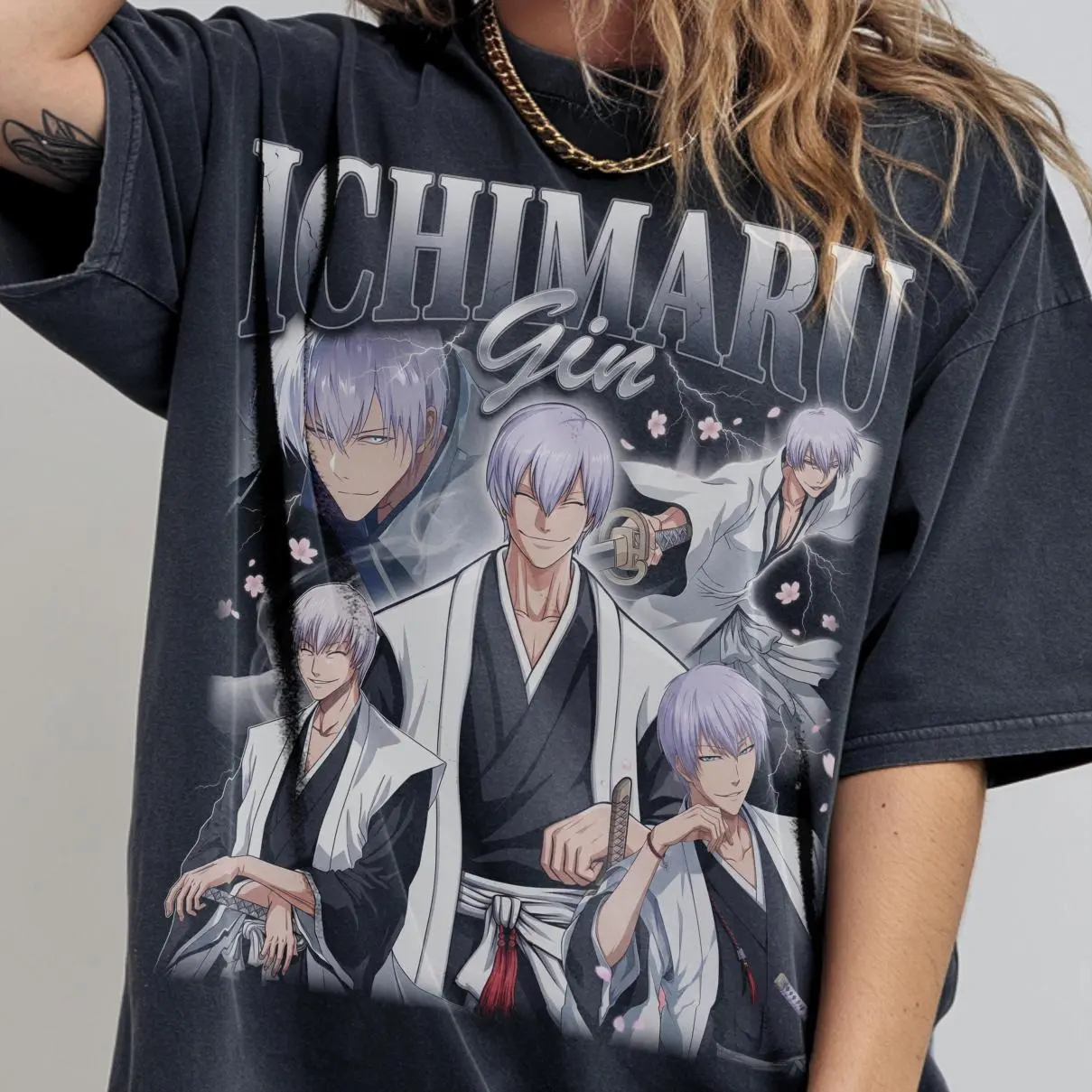 Gin Ichimaru Bleach Anime T-Shirt, Soul Reaper Manga Graphic Tee, Looks Good, Feels Better, Casual Style
