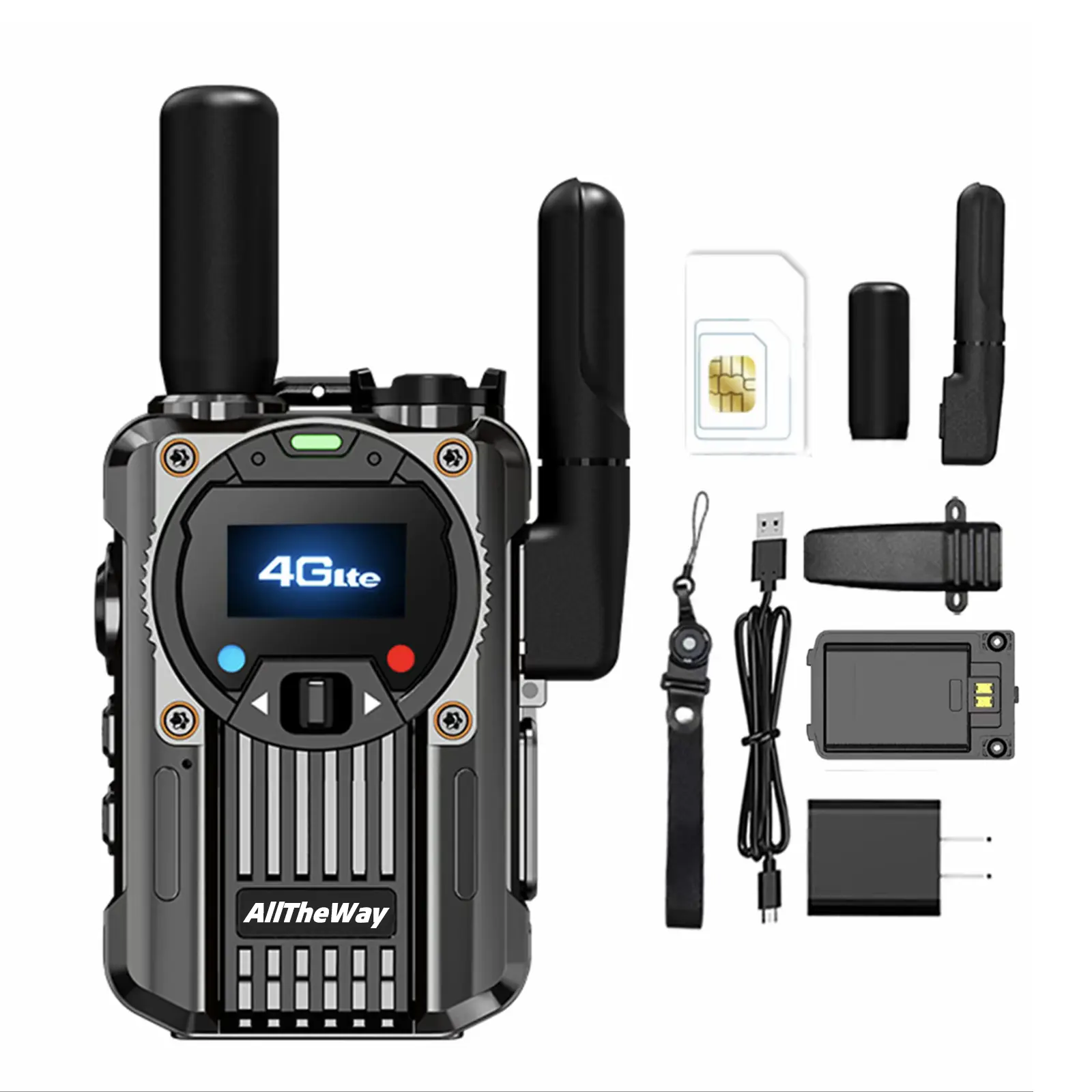 M66 Global Unlimited RangeCommunicator-4G Real-Time VoiceCommunication, Outdoor Two-WayRadio, FM Radio, USB Fast Charging