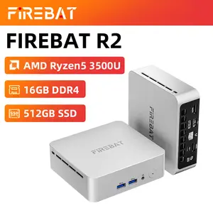 Mini PC AMD 4300U, 16GB RAM 512GB SSD, USB-C, USB3.2 Type-A, HDMI2.0, WiFi6 & BT5.2, Dual 4K Displays Support, Desktop PC For Home, Office