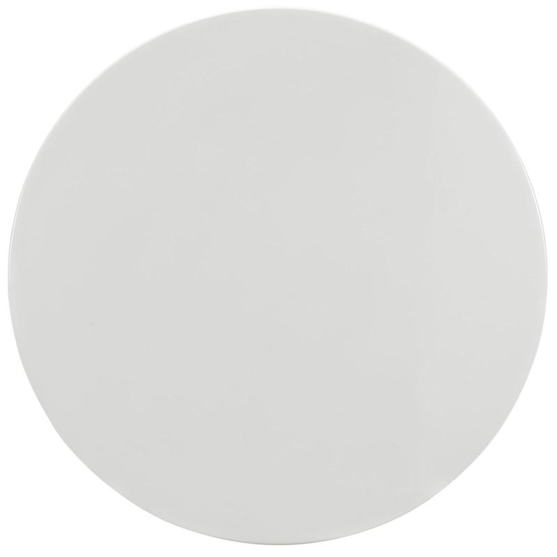 Modway Lippa 40" Round Wood Top Dining Table in White