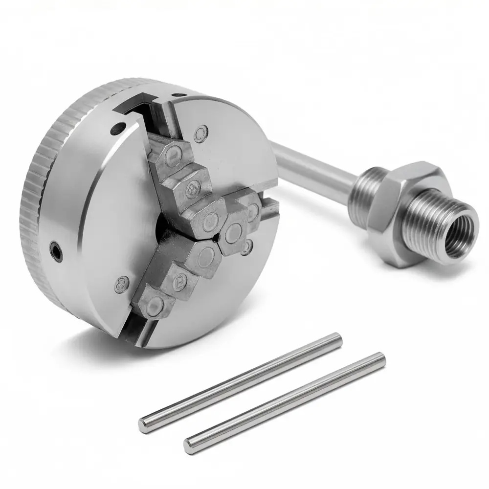 High Precision Electric Drill Self-Centering Chuck Set, Dual Mode Lathe Clamp, Full Metal Anti-Slip M12x1mm Rod, Professional Tool Adapter Group
