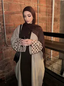 Women's Embroidery   Abaya, Modest Casual Long Sleeve Abaya for Daily Wear, Ladies Islamic Clothing for All Seasons, Modesty Muslim Clothing, Loose abayas, Modest Muslim Outfits
