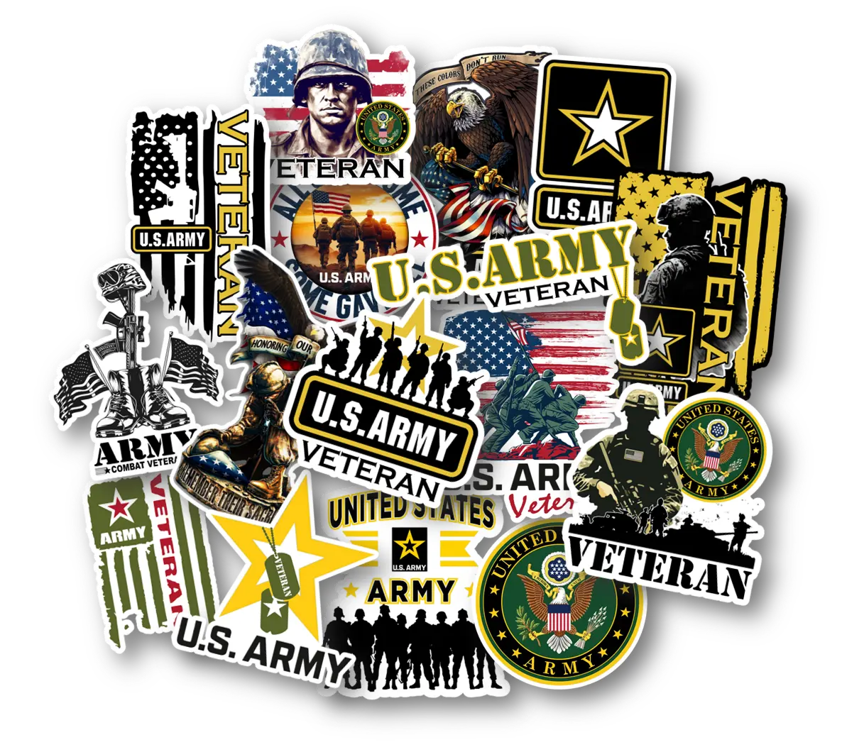 15 pc ARMY VET Hard Hat Stickers Tool Box Helmet Vinyl Sticker decals. Durable 15 pc ARMY VET Hard Hat Stickers Tool Box Helmet Vinyl Sticker decals. Durable