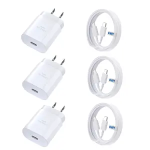 JOZASHON Android Charger 25W, for Samsung Charger, Super Fast Charging USB C Block, Type C Charge Cable Cord 6.6ft for Galaxy S25/S24 Plus/S23/S22/S21/S20/Note 20/Z Fold 3/4/5/Tablet/Watch-2Pack (White)