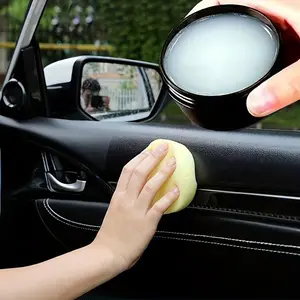 Car Leather Care Cleaner Cream, Interior Cleaning Agent for Car Seats & Surfaces, Multi-Purpose Use for Bags Shoes, Essential Auto Accessory