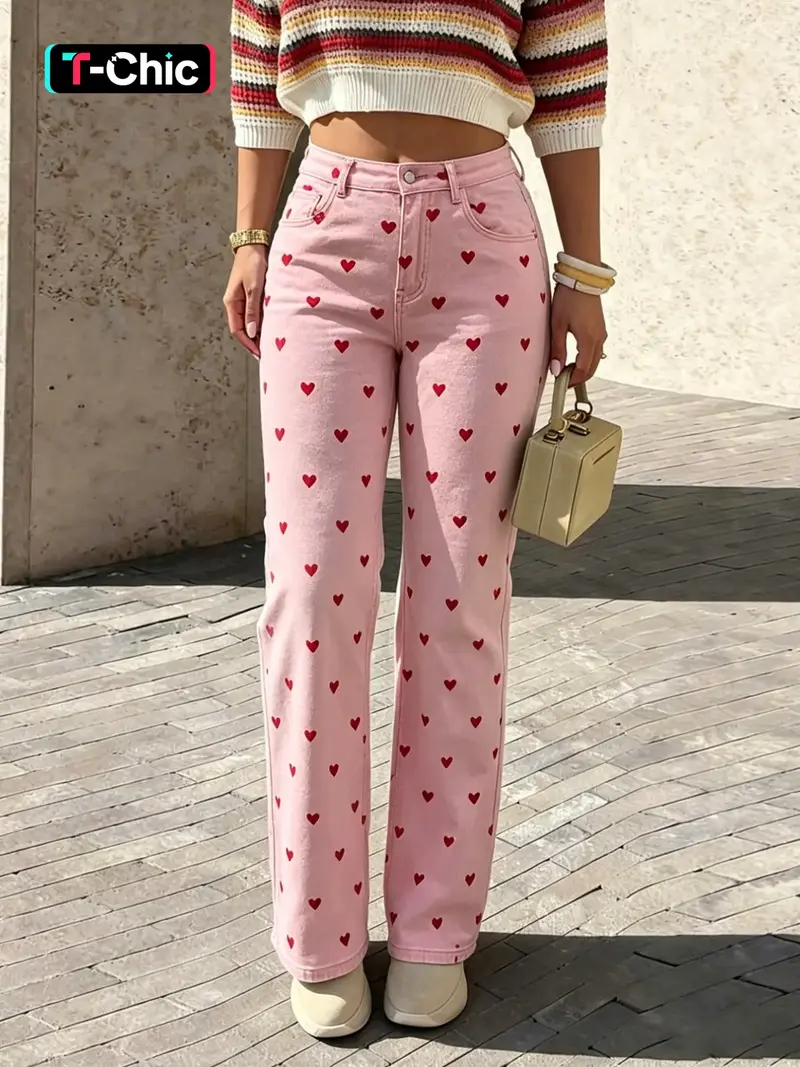 Monki loose jeans heart - TikTok Shop