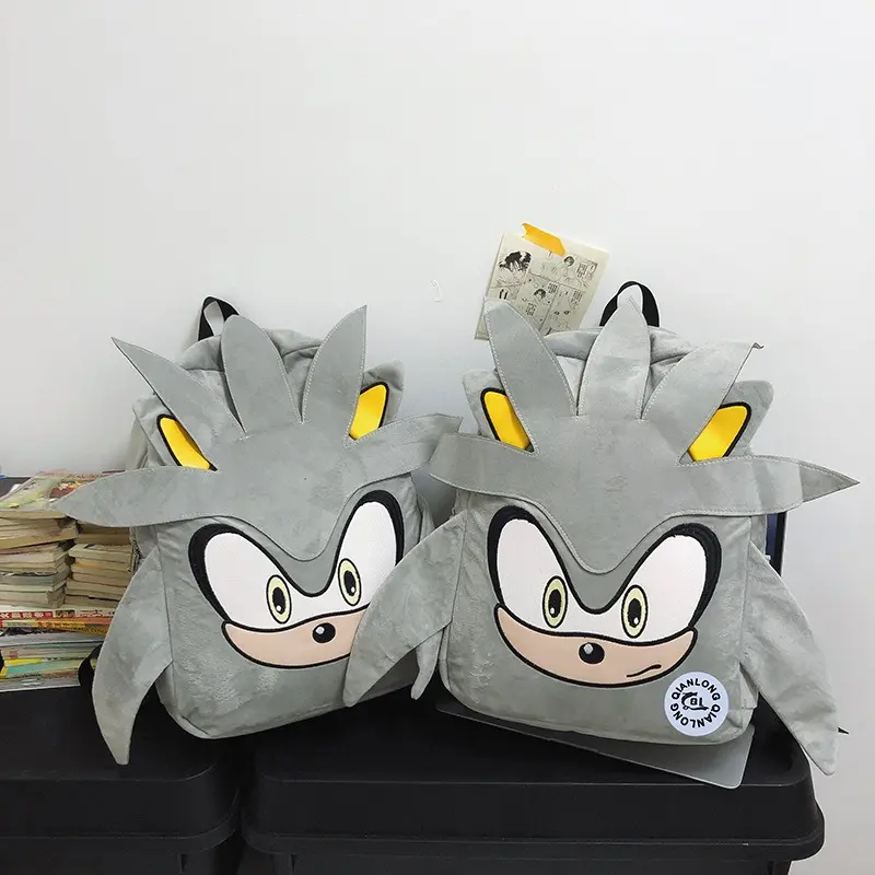3D Cartoon Hedgehog Character Large-Capacity Backpack, Cute Anime-Shape Schoolbag for Students, Casual Travel Rucksack for Teens