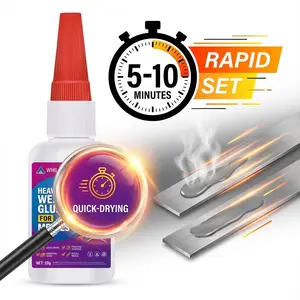 Whilelife Metal Welding Glue, Fast Dry Industrial Adhesive, High Tensile Strength, Suitable for All Metal Repair, DIY Invisible Bond