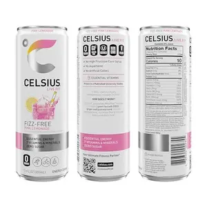 CELSIUS Fizz Free Pink Lemonade, Sugar Free Energy Drink, 12 Fl Oz (Pack of 12) CELSIUS Fizz Free Pink Lemonade, Sugar Free Energy Drink, 12 Fl Oz (Pack of 12)
