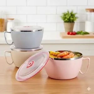 Premium Double-Walled Stainless Steel Bento Lunch Box | Insulated Food Container for Office & Home | Portable, Leakproof, Easy Clean | Keeps Meals Hot or Cold All Day | Leakproof Insulated Lunchbox