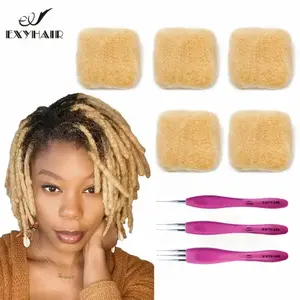 Exyhair #613 Tight Afro Kinky Bulk Human Hair for Draedlock Extensions, Repair Locs, Twists and Braids