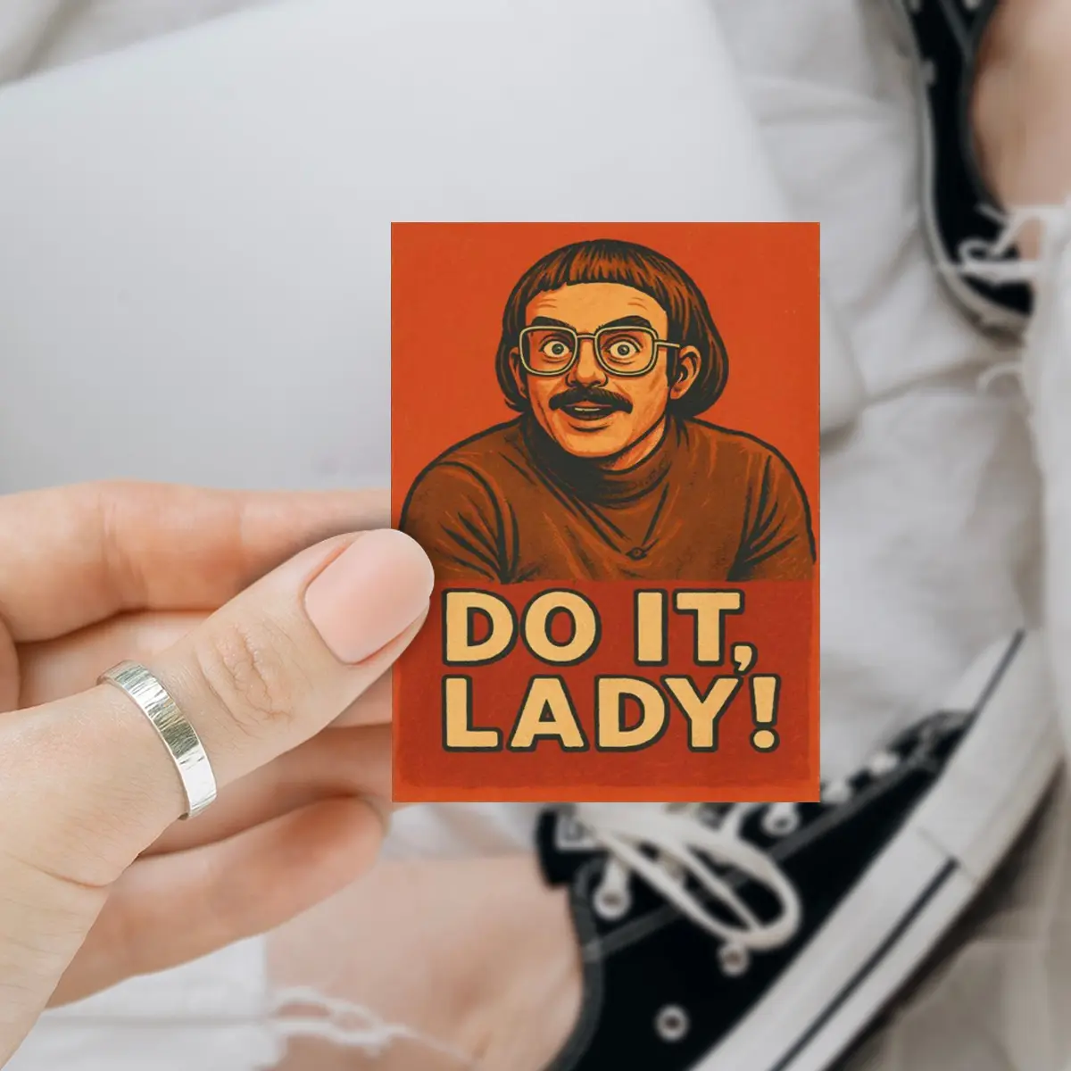 Do It Lady Chit Internet Quote 3 inches Sticker, Waterproof Sticker for Laptop Water Bottle Book