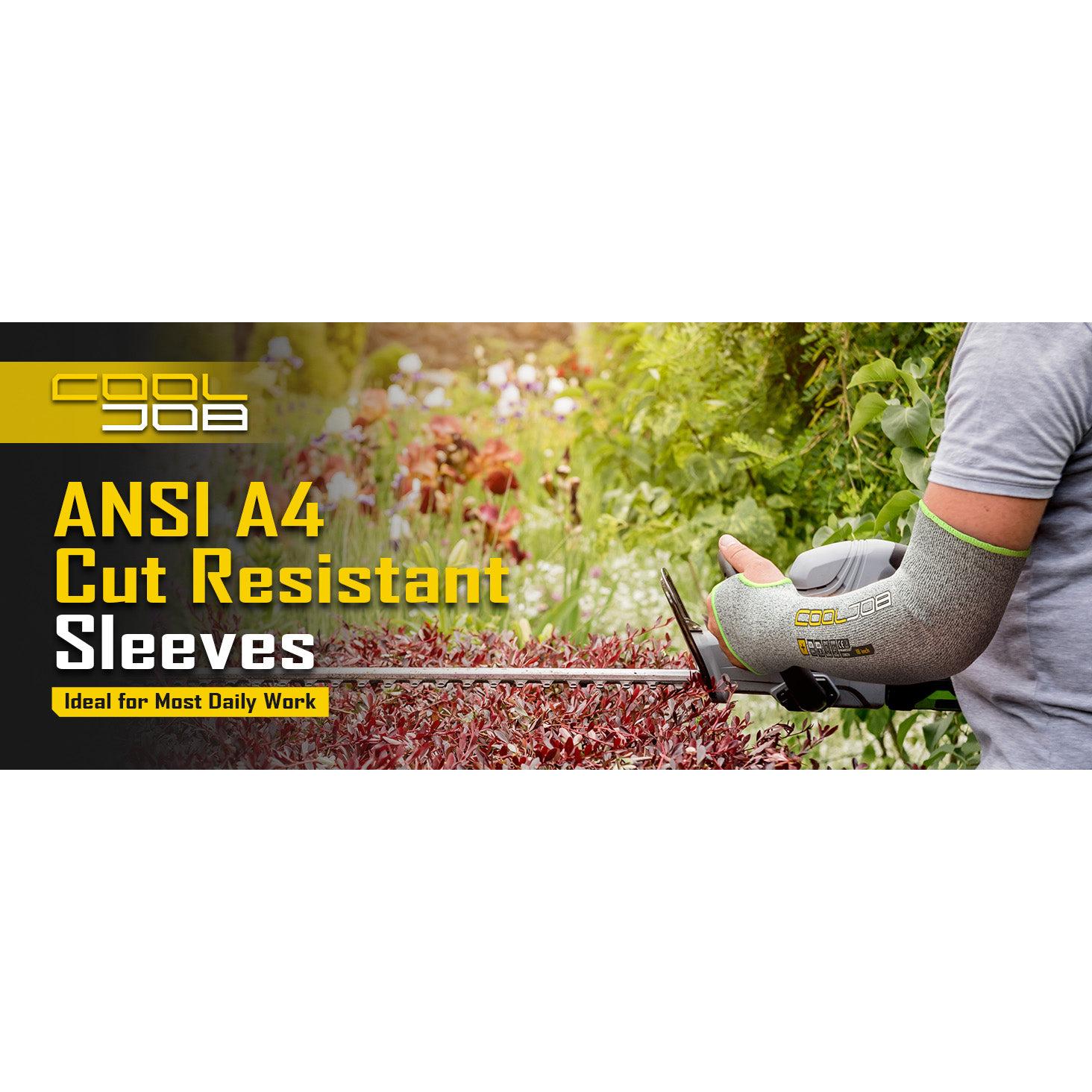 COOLJOB 3 Pairs 14/18in A4 Cut Resistant Sleeves with Thumb Hole, UV Sun Protection Arm Sleeves