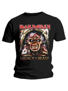 Iron Maiden "Legacy Aces" Black T-shirt - New Summer Men's and Women's Fashion Trendy Loose Large Top Comfortable and Breathable Round Neck Pullover Short Sleeve Y2K