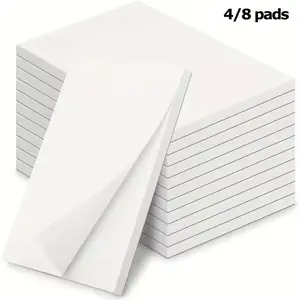 4/8-pack blank wiping paper, 4x6-inch sticky notes for writing, 30 sheets per memo pad for quick note-taking, white shopping list paper, tear-off sticky note pad, small notebook, Self adhesive stickers