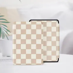 Checkerboard & Dog Pattern Tablet Case, Tablet Casing, Shockproof Protective Cover, Durable Hard Shell Tablet Protector Cover for Kindle Paperwhite