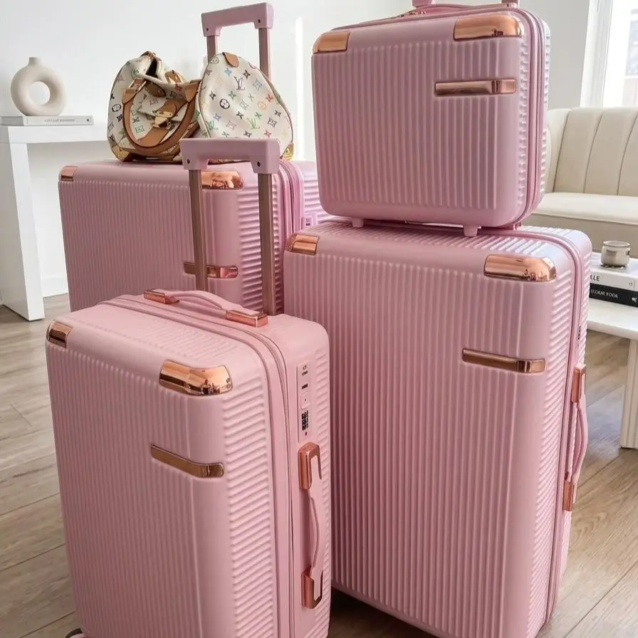 4pcs luggage sets (suitcases for travel) — A Durable Travel Essential,travel essentials Featuring a carry on luggage with wheels