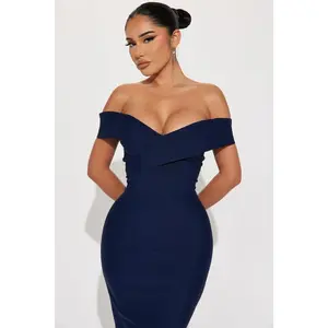 Amy Bandage Midi Dress - Navy