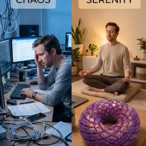 Large Tensor Aura Amplifier Coil for Enhanced Serenity and Chaos Balance in Your Space