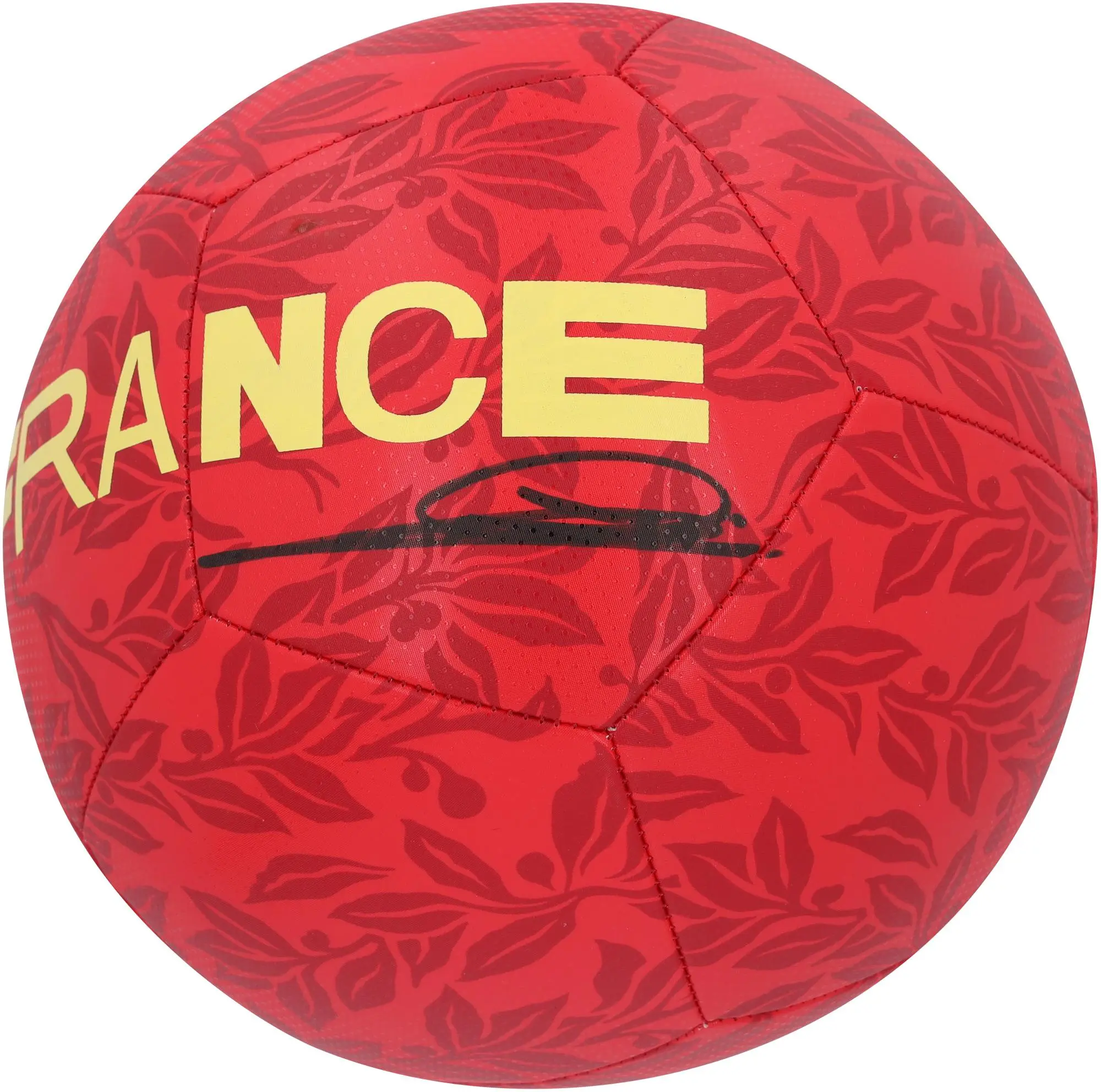 Zinedine Zidane France National Team Autographed Red Nike Soccer Ball - Fanatics Authentic Certified