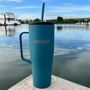 Sand Surf Co. Corkcicle Hibiscus Dreams XL Cold Cup - Storm Blue